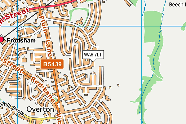 WA6 7LT map - OS VectorMap District (Ordnance Survey)