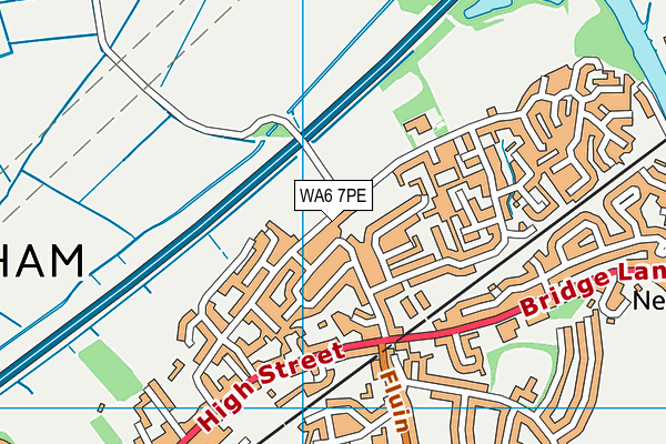 WA6 7PE map - OS VectorMap District (Ordnance Survey)