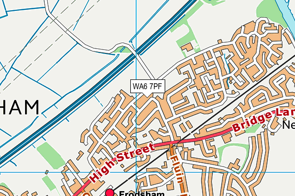 WA6 7PF map - OS VectorMap District (Ordnance Survey)