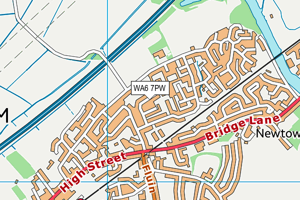 WA6 7PW map - OS VectorMap District (Ordnance Survey)