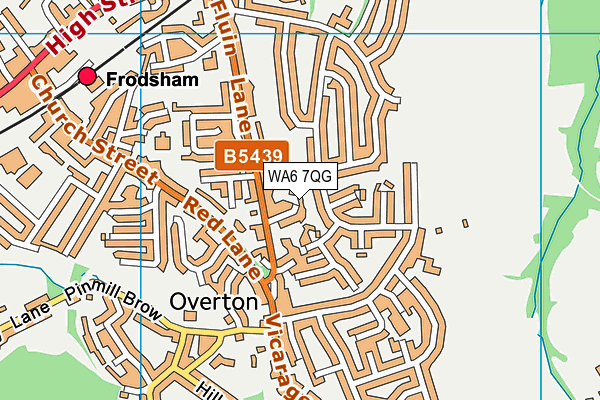WA6 7QG map - OS VectorMap District (Ordnance Survey)