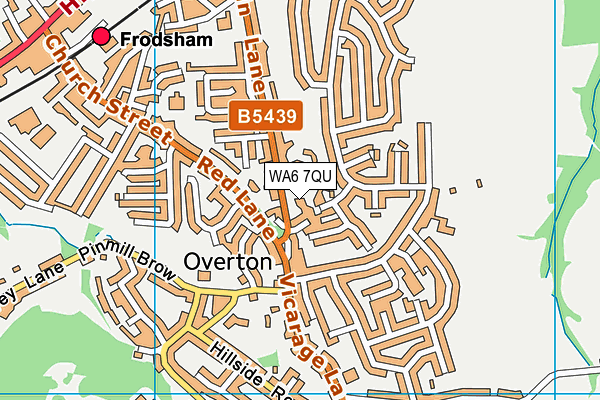 WA6 7QU map - OS VectorMap District (Ordnance Survey)