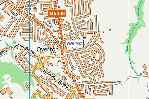WA6 7QZ map - OS VectorMap District (Ordnance Survey)