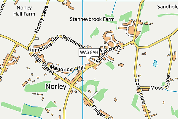 WA6 8AH map - OS VectorMap District (Ordnance Survey)