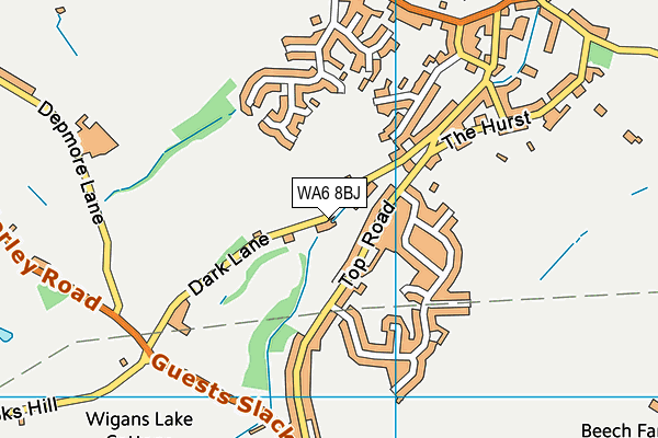WA6 8BJ map - OS VectorMap District (Ordnance Survey)