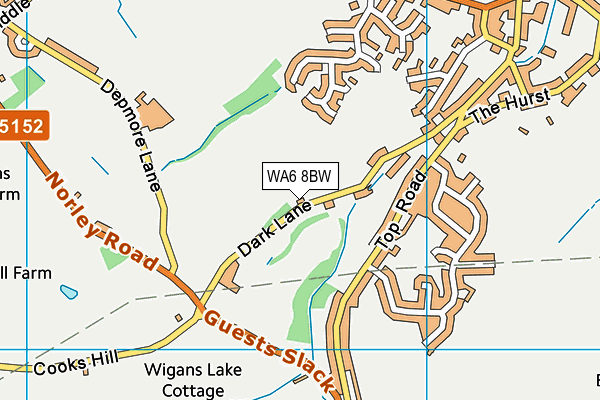 WA6 8BW map - OS VectorMap District (Ordnance Survey)