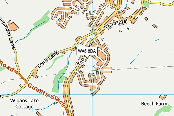 WA6 8DA map - OS VectorMap District (Ordnance Survey)
