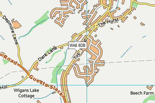 WA6 8DB map - OS VectorMap District (Ordnance Survey)