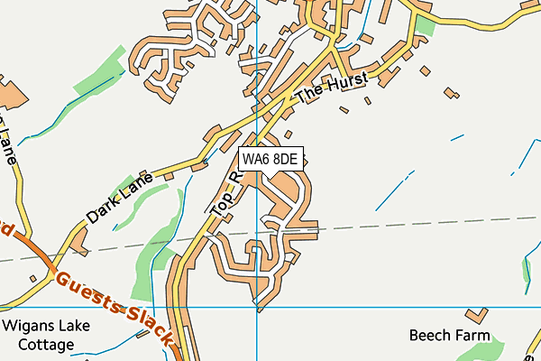 WA6 8DE map - OS VectorMap District (Ordnance Survey)
