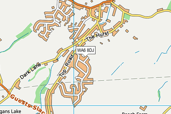 WA6 8DJ map - OS VectorMap District (Ordnance Survey)