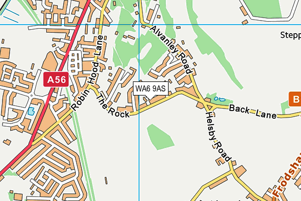 WA6 9AS map - OS VectorMap District (Ordnance Survey)