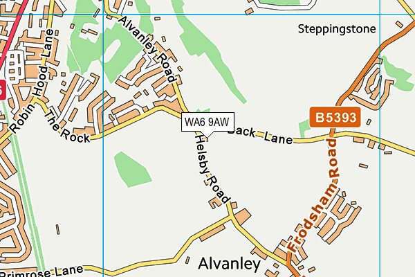 WA6 9AW map - OS VectorMap District (Ordnance Survey)