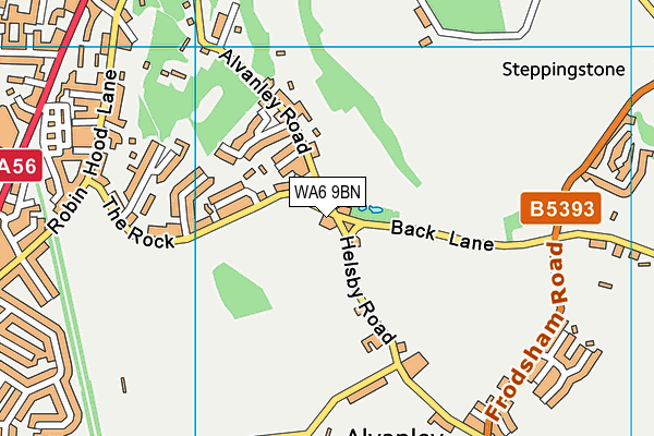 WA6 9BN map - OS VectorMap District (Ordnance Survey)