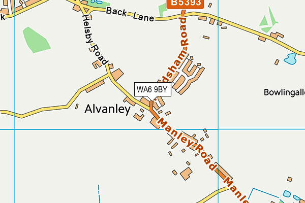 WA6 9BY map - OS VectorMap District (Ordnance Survey)
