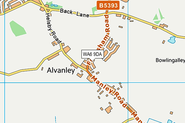 WA6 9DA map - OS VectorMap District (Ordnance Survey)