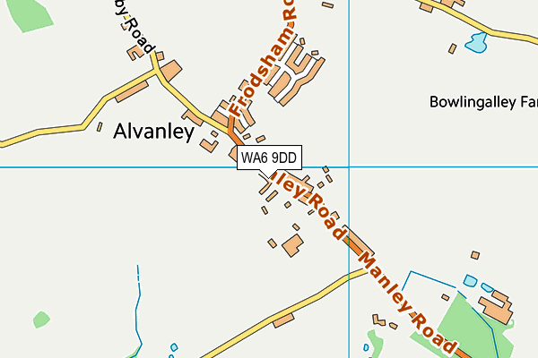 Alvanley and Manley Village School map (WA6 9DD) - OS VectorMap District (Ordnance Survey)