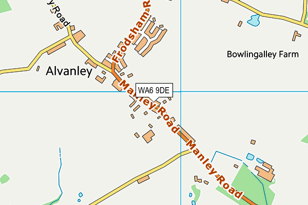 WA6 9DE map - OS VectorMap District (Ordnance Survey)