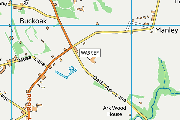 WA6 9EF map - OS VectorMap District (Ordnance Survey)