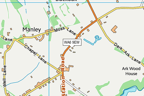WA6 9EW map - OS VectorMap District (Ordnance Survey)