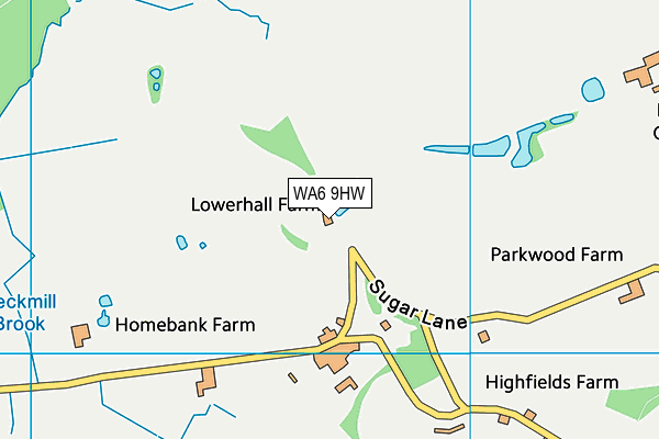 WA6 9HW map - OS VectorMap District (Ordnance Survey)