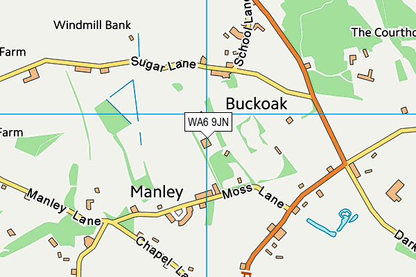 WA6 9JN map - OS VectorMap District (Ordnance Survey)