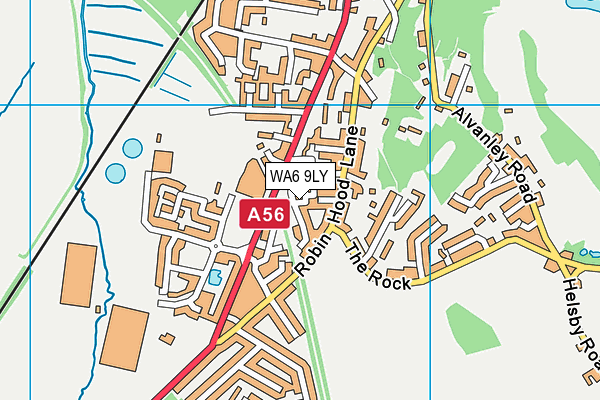 WA6 9LY map - OS VectorMap District (Ordnance Survey)
