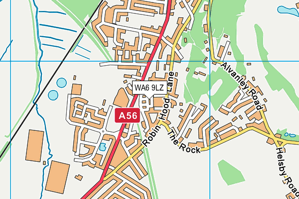 WA6 9LZ map - OS VectorMap District (Ordnance Survey)