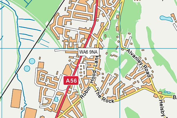 WA6 9NA map - OS VectorMap District (Ordnance Survey)