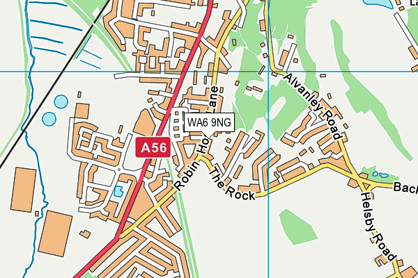 WA6 9NG map - OS VectorMap District (Ordnance Survey)