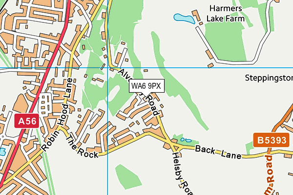 WA6 9PX map - OS VectorMap District (Ordnance Survey)