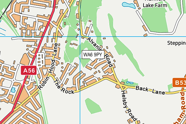 WA6 9PY map - OS VectorMap District (Ordnance Survey)