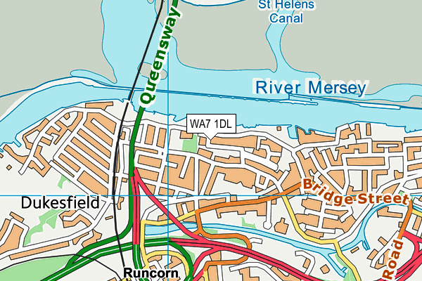 WA7 1DL map - OS VectorMap District (Ordnance Survey)