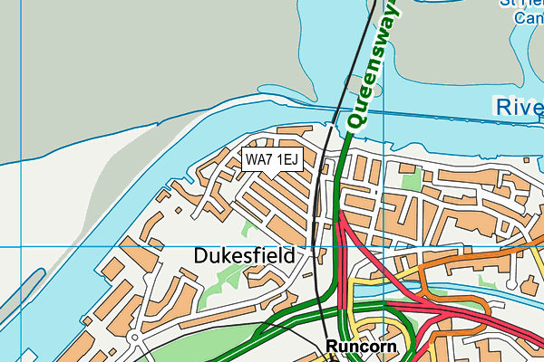 WA7 1EJ map - OS VectorMap District (Ordnance Survey)