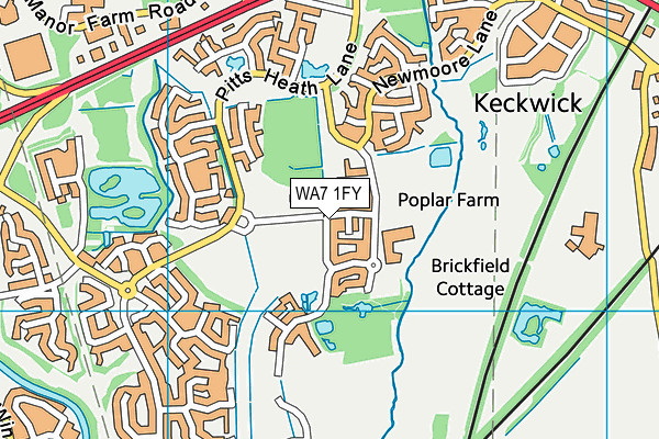WA7 1FY map - OS VectorMap District (Ordnance Survey)