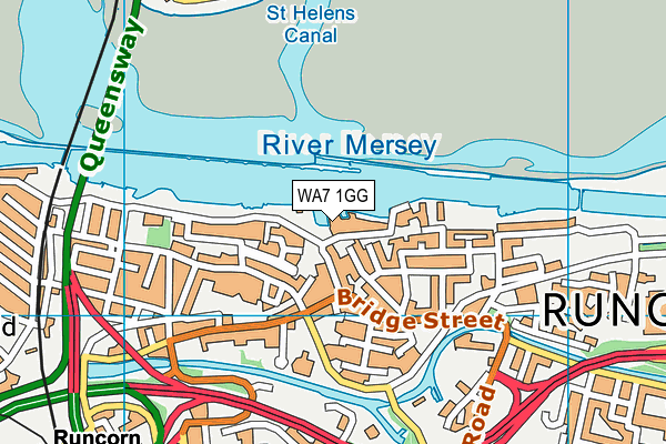WA7 1GG map - OS VectorMap District (Ordnance Survey)