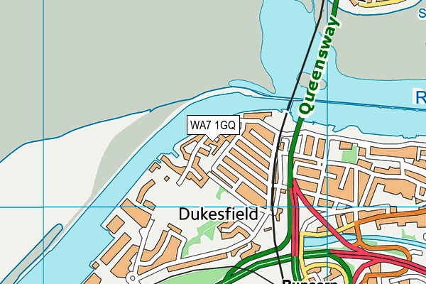 WA7 1GQ map - OS VectorMap District (Ordnance Survey)