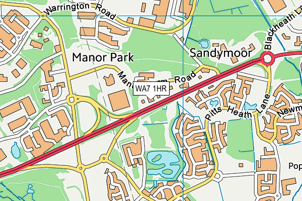WA7 1HR map - OS VectorMap District (Ordnance Survey)