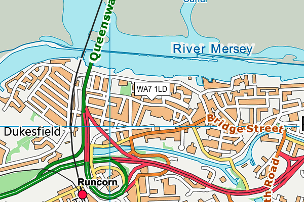 Runcorn All Saints CofE Primary School map (WA7 1LD) - OS VectorMap District (Ordnance Survey)