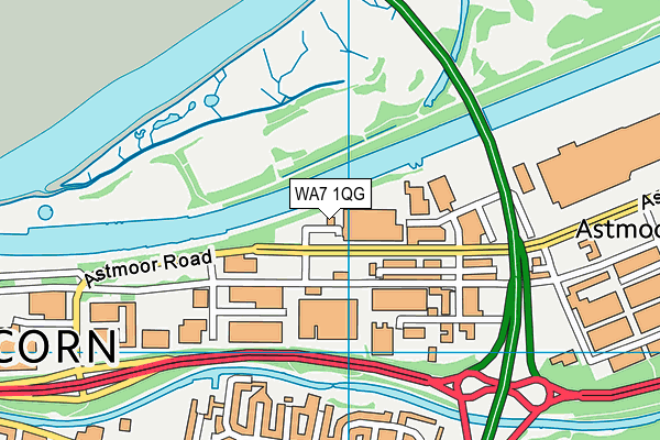 WA7 1QG map - OS VectorMap District (Ordnance Survey)