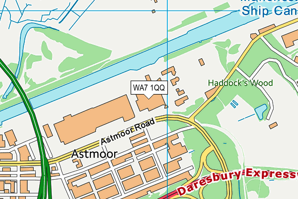 WA7 1QQ map - OS VectorMap District (Ordnance Survey)