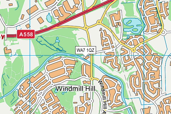 WA7 1QZ map - OS VectorMap District (Ordnance Survey)