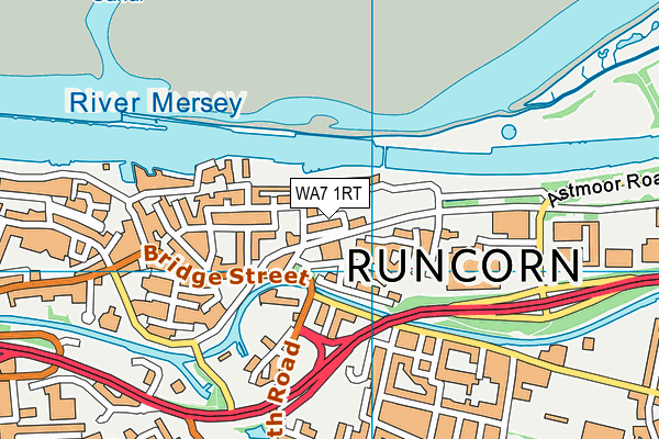 WA7 1RT map - OS VectorMap District (Ordnance Survey)