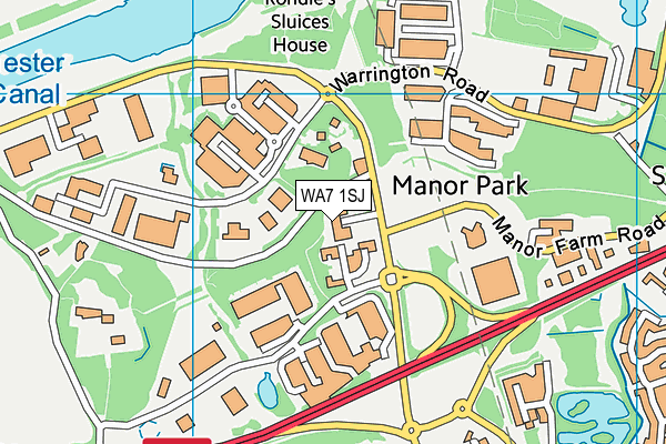 WA7 1SJ map - OS VectorMap District (Ordnance Survey)