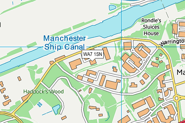 WA7 1SN map - OS VectorMap District (Ordnance Survey)