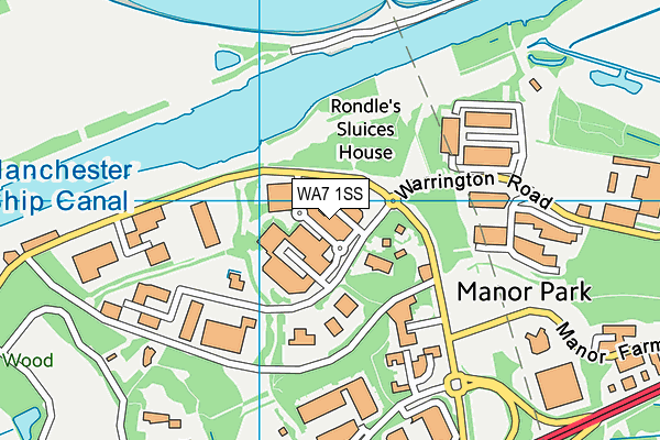 WA7 1SS map - OS VectorMap District (Ordnance Survey)