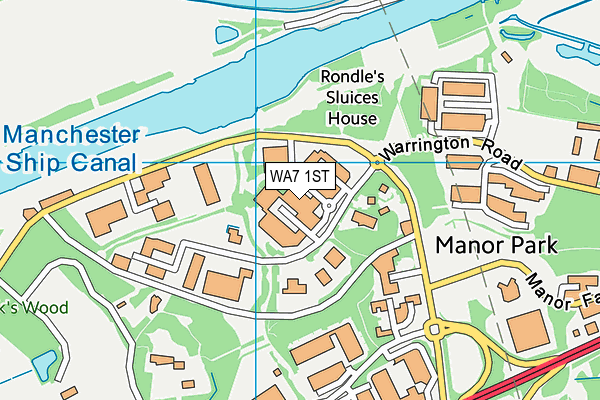 WA7 1ST map - OS VectorMap District (Ordnance Survey)