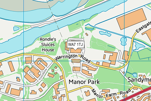 WA7 1TJ map - OS VectorMap District (Ordnance Survey)