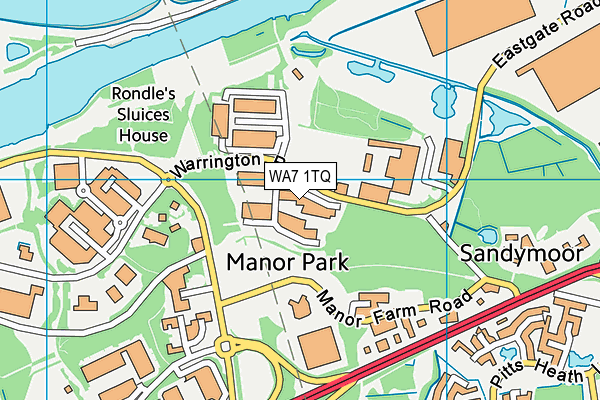 WA7 1TQ map - OS VectorMap District (Ordnance Survey)