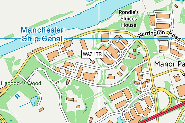 WA7 1TR map - OS VectorMap District (Ordnance Survey)