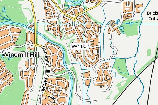 WA7 1XJ map - OS VectorMap District (Ordnance Survey)